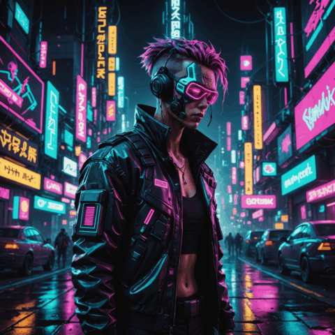Wanderers in a Neon Grave