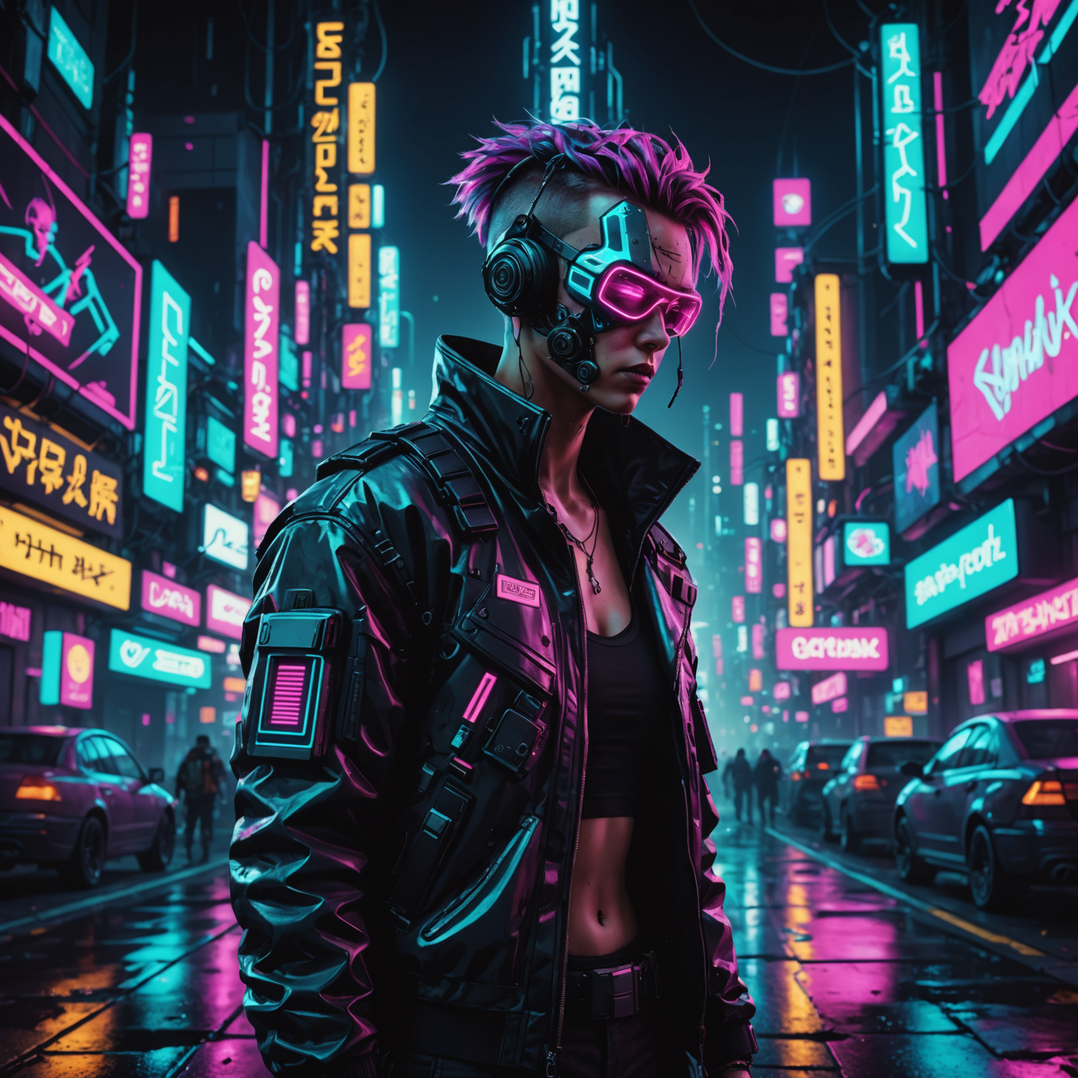 Wanderers in a Neon Grave